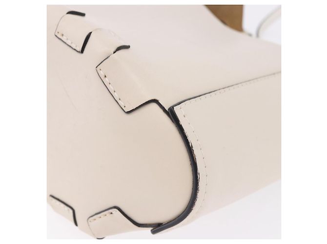 LOEWE Bamboo Bucket Handtasche Leder 2way Ivory Auth 195342A Roh - Ansicht 18