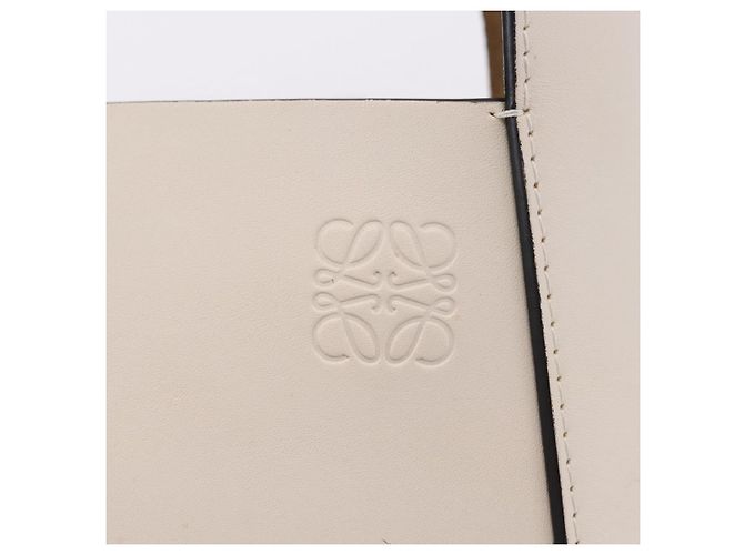 LOEWE Bamboo Bucket Handtasche Leder 2way Ivory Auth 195342A Roh - Ansicht 19