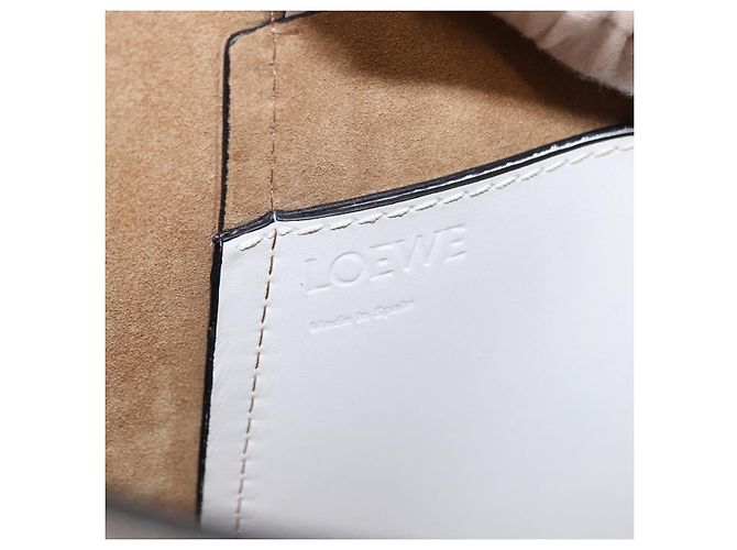 LOEWE Bamboo Bucket Handtasche Leder 2way Ivory Auth 195342A Roh - Ansicht 20