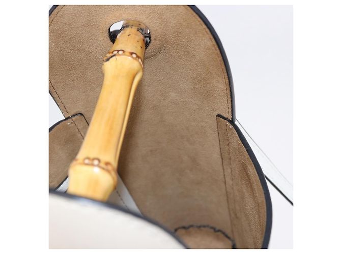 LOEWE Bamboo Bucket Handtasche Leder 2way Ivory Auth 195342A Roh - Ansicht 21