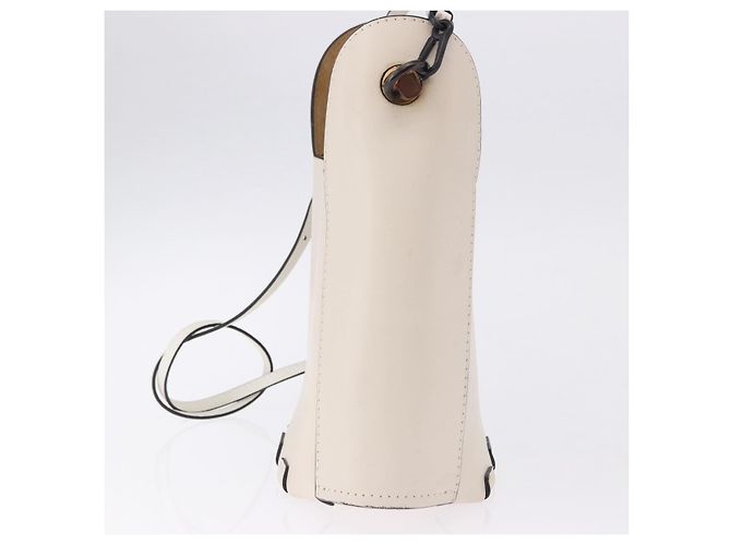 LOEWE Bamboo Bucket Handtasche Leder 2way Ivory Auth 195342A Roh - Ansicht 4