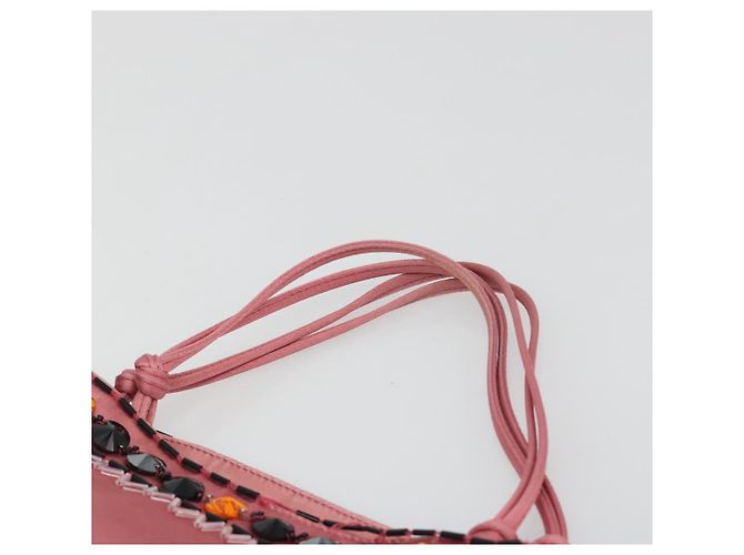 Borsa a mano PRADA Satin Pink Silver Auth bs36714 Argento Rosa - vista 15
