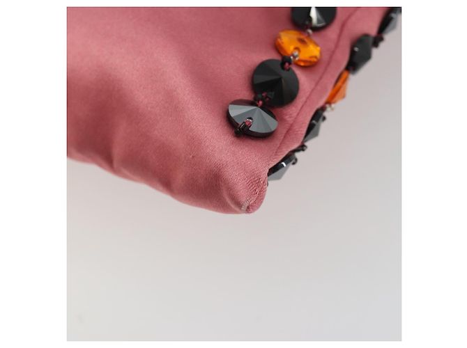 Borsa a mano PRADA Satin Pink Silver Auth bs36714 Argento Rosa - vista 18