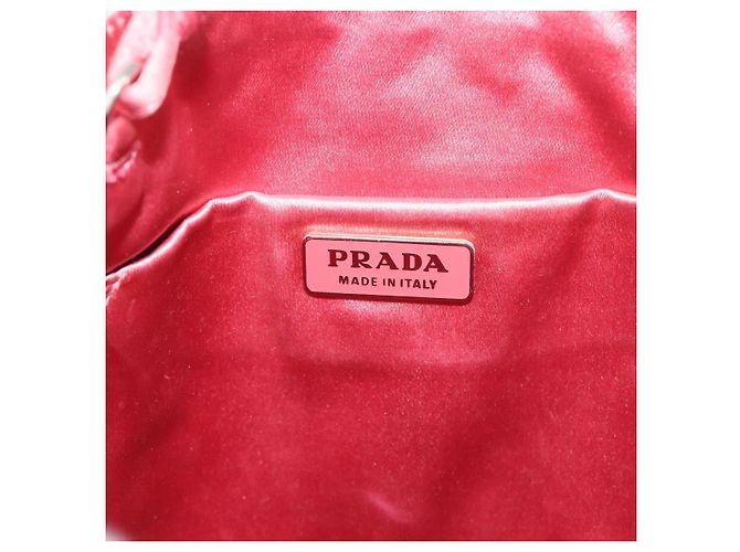 Borsa a mano PRADA Satin Pink Silver Auth bs36714 Argento Rosa - vista 21