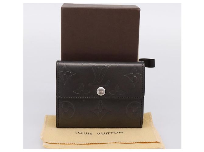 LOUIS VUITTON Monogram Mat Ludlow Coin Purse Noir M65122 LV Auth 183510A Negro - vista 12