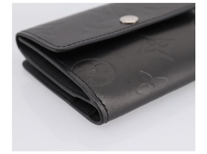 LOUIS VUITTON Monogram Mat Ludlow Coin Purse Noir M65122 LV Auth 183510A Negro - vista 14