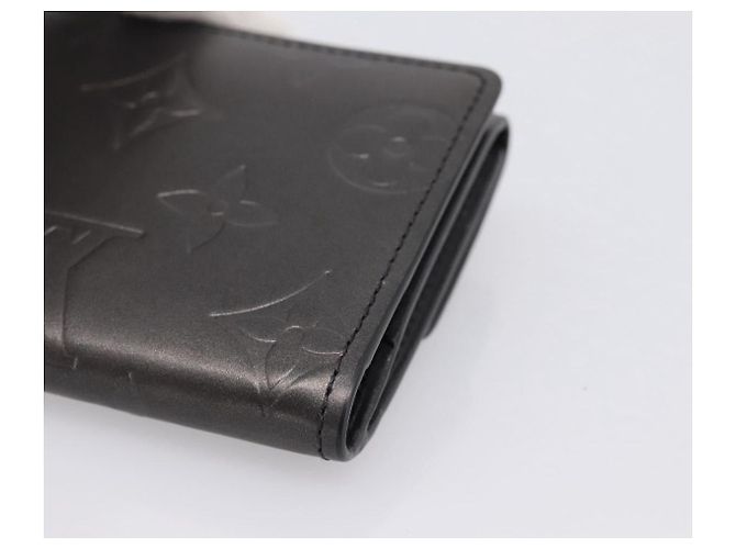LOUIS VUITTON Monogram Mat Ludlow Coin Purse Noir M65122 LV Auth 183510A Negro - vista 15