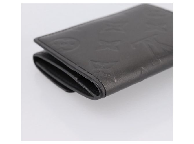 LOUIS VUITTON Monogram Mat Ludlow Coin Purse Noir M65122 LV Auth 183510A Negro - vista 16