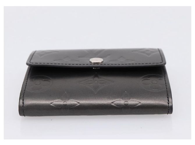 LOUIS VUITTON Monogram Mat Ludlow Coin Purse Noir M65122 LV Auth 183510A Negro - vista 6