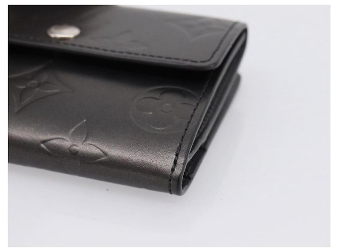 LOUIS VUITTON Monogram Mat Ludlow Coin Purse Noir M65122 LV Auth 183510A Negro - vista 7
