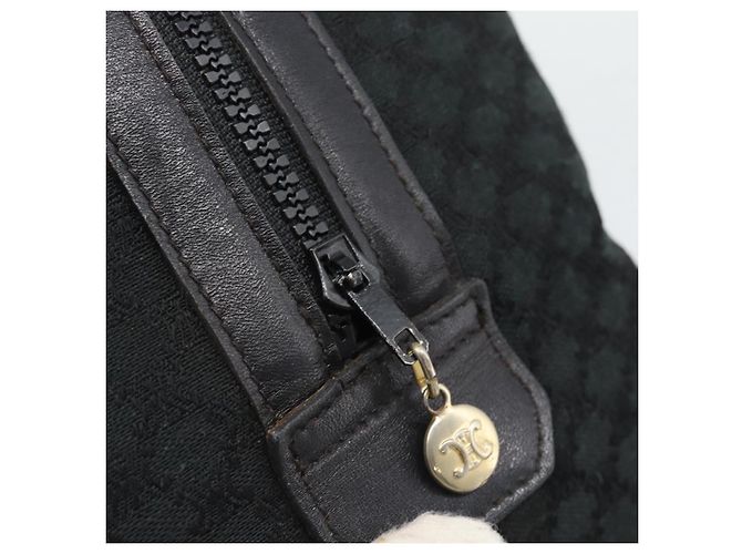 Céline CELINE Borsa Boston in tela Macadam Nero Oro Auth 194355 D'oro - vista 10
