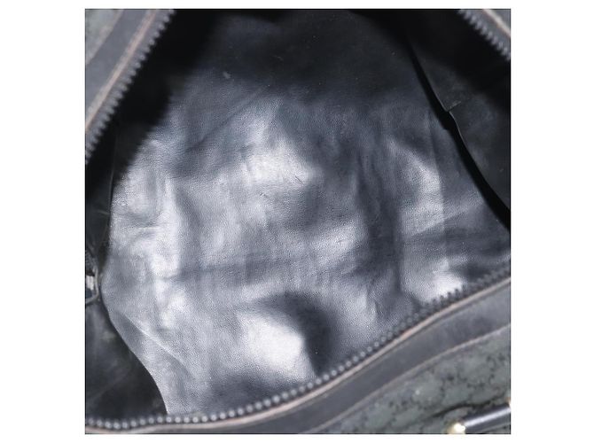 Céline CELINE Borsa Boston in tela Macadam Nero Oro Auth 194355 D'oro - vista 11