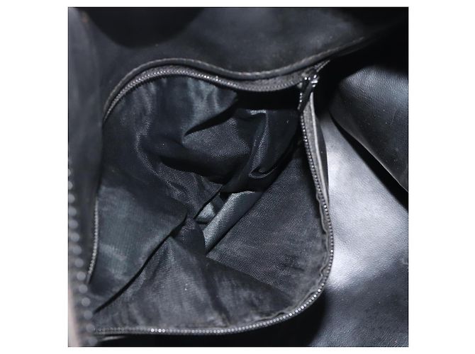 Céline CELINE Borsa Boston in tela Macadam Nero Oro Auth 194355 D'oro - vista 12