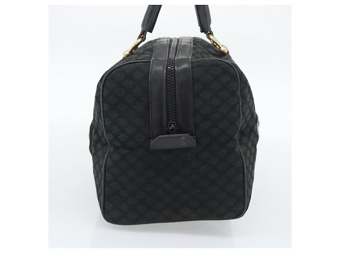 Céline CELINE Borsa Boston in tela Macadam Nero Oro Auth 194355 D'oro - vista 3