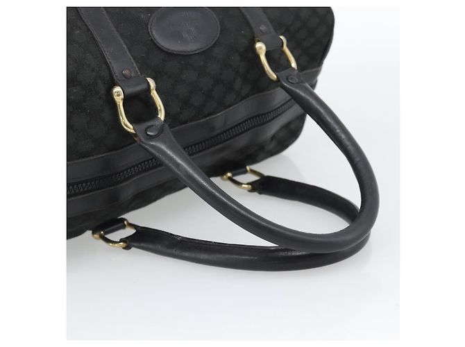 Céline CELINE Borsa Boston in tela Macadam Nero Oro Auth 194355 D'oro - vista 7
