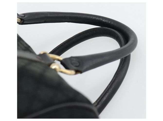 Céline CELINE Borsa Boston in tela Macadam Nero Oro Auth 194355 D'oro - vista 8