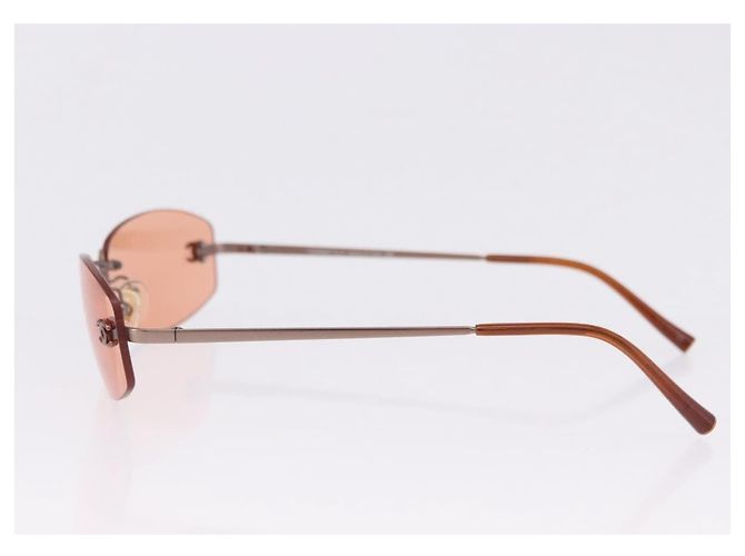 Gafas de sol CHANEL COCO Mark Brown CC Auth 195920V Castaño - vista 7