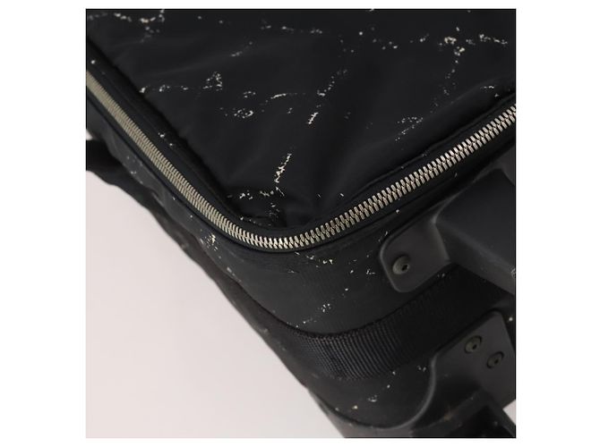 CHANEL Travel Line Carry Case Nylon Black Silver CC Auth bs36561 Nero Argento - vista 19