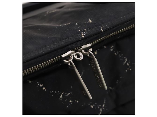 CHANEL Travel Line Carry Case Nylon Black Silver CC Auth bs36561 Nero Argento - vista 23