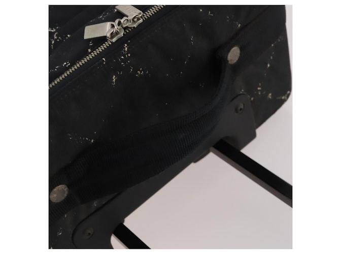 CHANEL Travel Line Carry Case Nylon Black Silver CC Auth bs36561 Nero Argento - vista 8