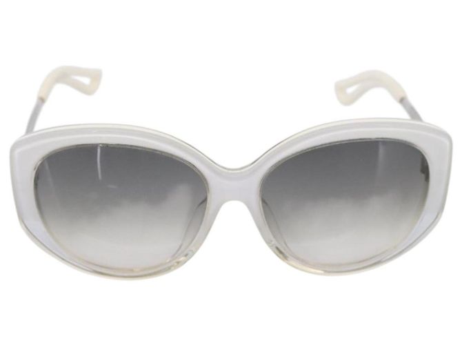 Gafas de sol Christian Dior Plástico Blanco Plata Auth BA15031 - vista 13