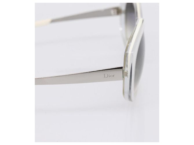 Gafas de sol Christian Dior Plástico Blanco Plata Auth BA15031 - vista 4