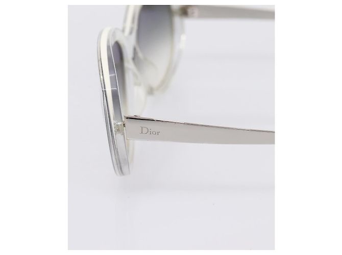 Gafas de sol Christian Dior Plástico Blanco Plata Auth BA15031 - vista 6