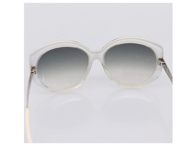 Gafas de sol Christian Dior Plástico Blanco Plata Auth BA15031 - vista 9