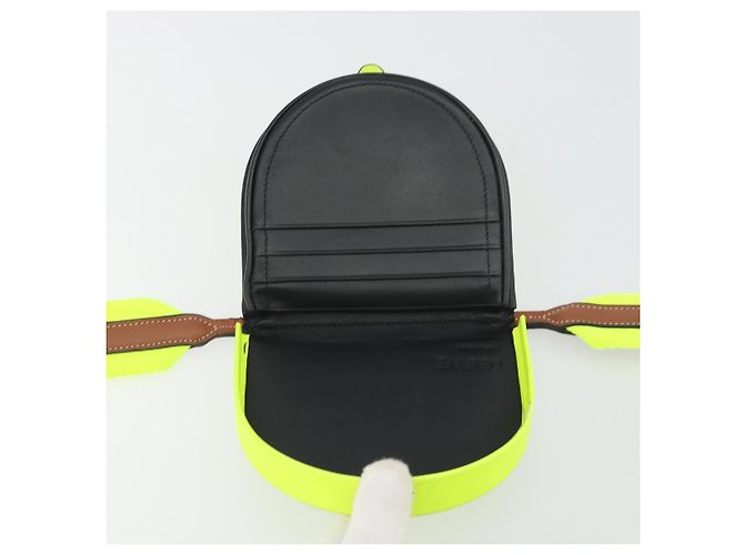 Borsa a tracolla LOEWE in pelle gialla Auth 195561A Giallo - vista 11