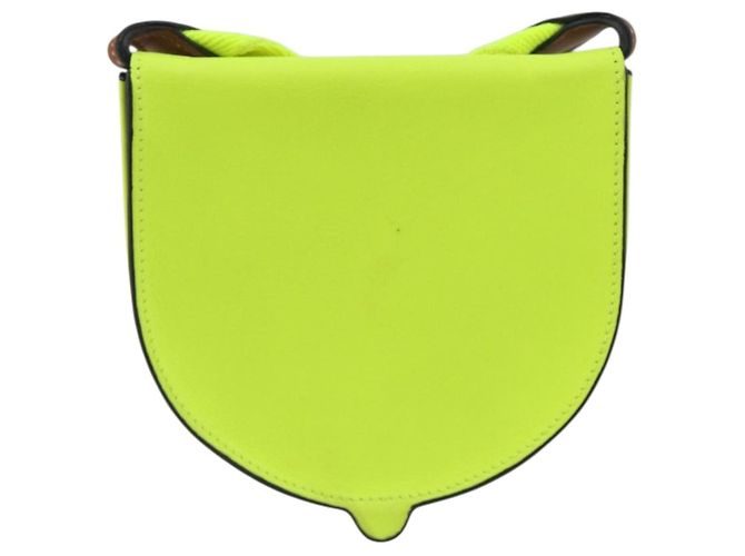 Borsa a tracolla LOEWE in pelle gialla Auth 195561A Giallo - vista 2