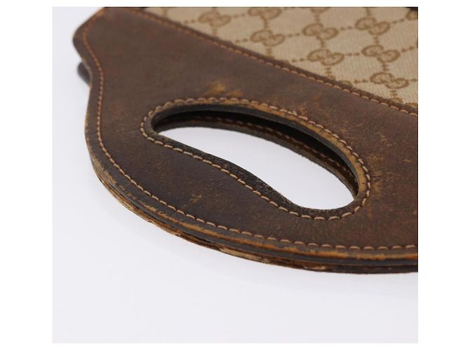 Borsa GUCCI GG Canvas Beige Auth 196557 - vista 7