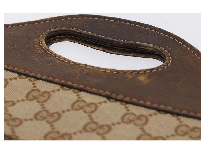 Borsa GUCCI GG Canvas Beige Auth 196557 - vista 8
