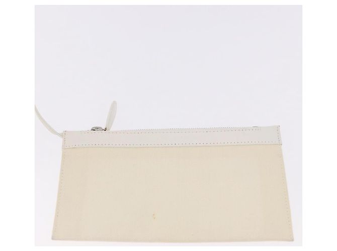 Borsa a mano BALENCIAGA Navy Cabas Canvas Ivory Silver 339933 Auth 195989A Argento Crudo - vista 19