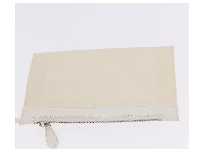 Borsa a mano BALENCIAGA Navy Cabas Canvas Ivory Silver 339933 Auth 195989A Argento Crudo - vista 21
