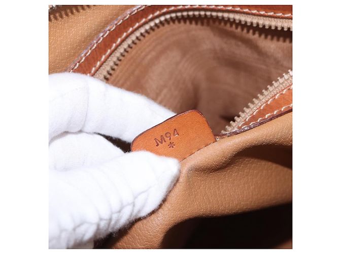 Céline Borsa a mano CELINE Macadam Canvas PVC Leather 2way Brown Gold Auth ka5664 Marrone D'oro - vista 12