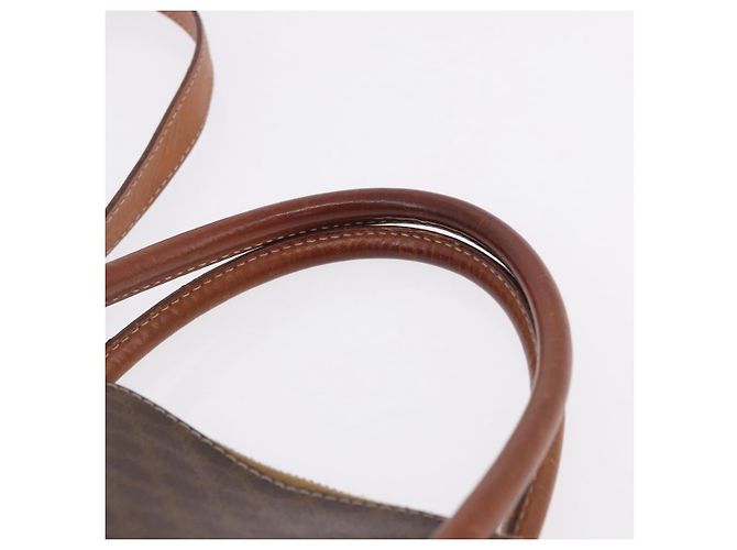Céline Borsa a mano CELINE Macadam Canvas PVC Leather 2way Brown Gold Auth ka5664 Marrone D'oro - vista 14