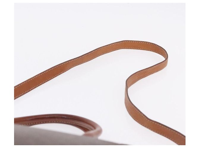 Céline Borsa a mano CELINE Macadam Canvas PVC Leather 2way Brown Gold Auth ka5664 Marrone D'oro - vista 15