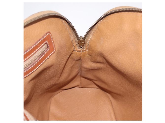 Céline Borsa a mano CELINE Macadam Canvas PVC Leather 2way Brown Gold Auth ka5664 Marrone D'oro - vista 21