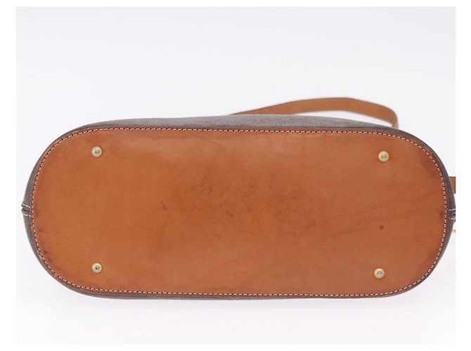 Céline Borsa a mano CELINE Macadam Canvas PVC Leather 2way Brown Gold Auth ka5664 Marrone D'oro - vista 6
