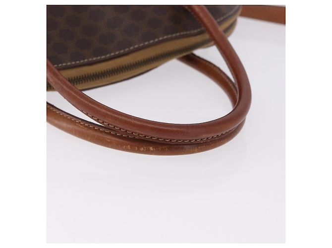 Céline Borsa a mano CELINE Macadam Canvas PVC Leather 2way Brown Gold Auth ka5664 Marrone D'oro - vista 8