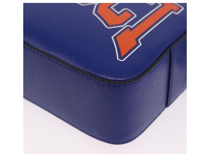 GUCCI NY Dragons Schultertasche Leder Blau Orange 773190 Auth BA13783M - Ansicht 15