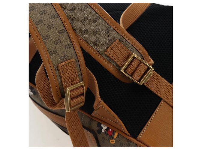 Zaino GUCCI Micro GG Supreme Disney PVC Beige Gold 552884 Auth 192557SM - vista 14