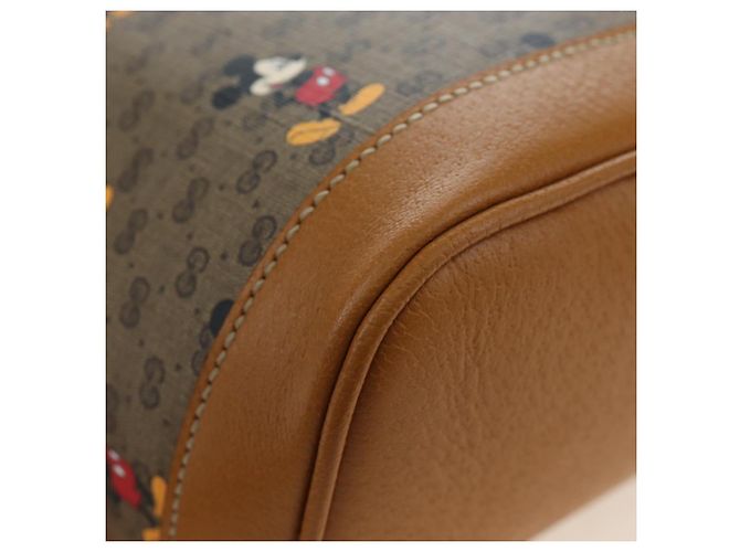 Zaino GUCCI Micro GG Supreme Disney PVC Beige Gold 552884 Auth 192557SM - vista 17