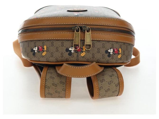 Zaino GUCCI Micro GG Supreme Disney PVC Beige Gold 552884 Auth 192557SM - vista 6