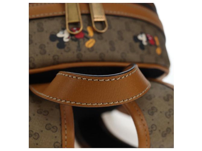 Zaino GUCCI Micro GG Supreme Disney PVC Beige Gold 552884 Auth 192557SM - vista 7