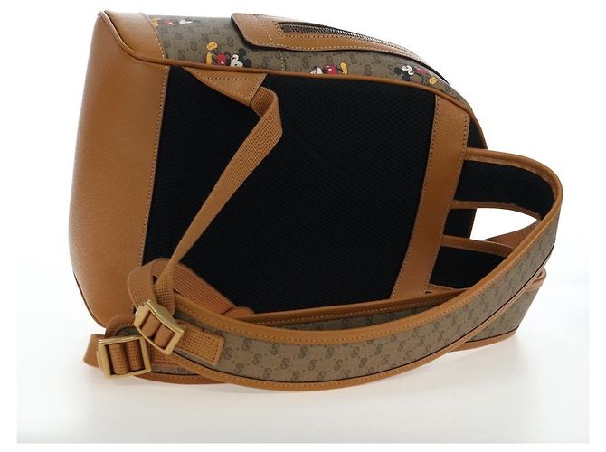 Zaino GUCCI Micro GG Supreme Disney PVC Beige Gold 552884 Auth 192557SM - vista 8