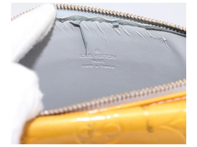 LOUIS VUITTON Monogram Vernis Motto Accessory Pouch Gris M91030 LV Auth BA14981 - vista 10