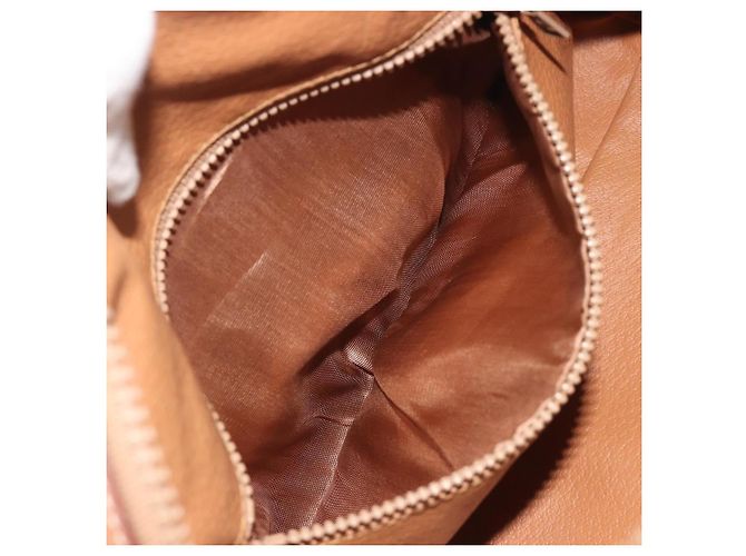 Céline CELINE Macadam Boston Bag PVC Leather Beige Gold Tone Auth 196127 - view 11