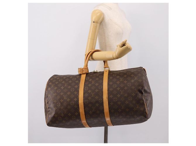 LOUIS VUITTON Monogram Keepall 55 Boston Bag M41424 LV Auth ka5608 Monogramma - vista 20