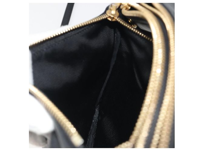 Céline Borsa a tracolla CELINE Trio in pelle nera e oro Auth 195660 Nero D'oro - vista 18